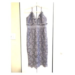 Lulu’s Vienna Dusty Blue Midi dress